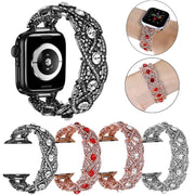 Diamonds Twist Metal Watch Band For Apple Watch 42mm(Silver)