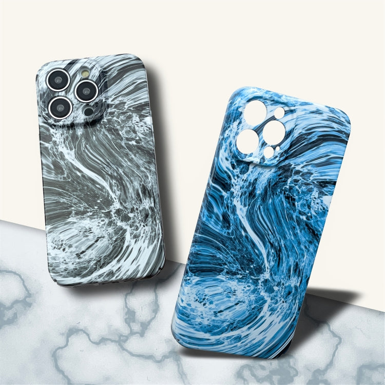For iPhone 12 Pro Marble Pattern Phone Case(Red White)