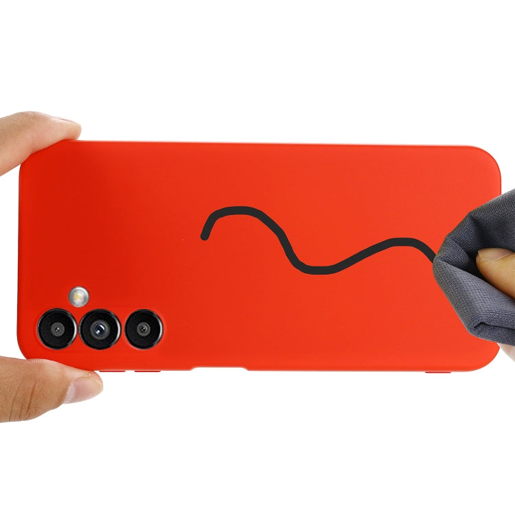 For Samsung Galaxy M54 5G / F54 5G Pure Color Liquid Silicone Shockproof Phone Case(Red)