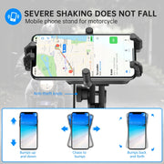 WUPP CS-1848B1 15W Motorcycle Wireless Fast Charging Phone Navigation Holder, Style:Rearview Mirror Type