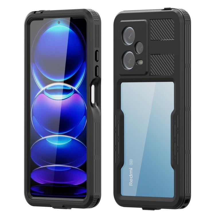 For Xiaomi Redmi Note 12 Pro 5G Global RedPepper IP68 Life Water-resistant Phone Case(Black)