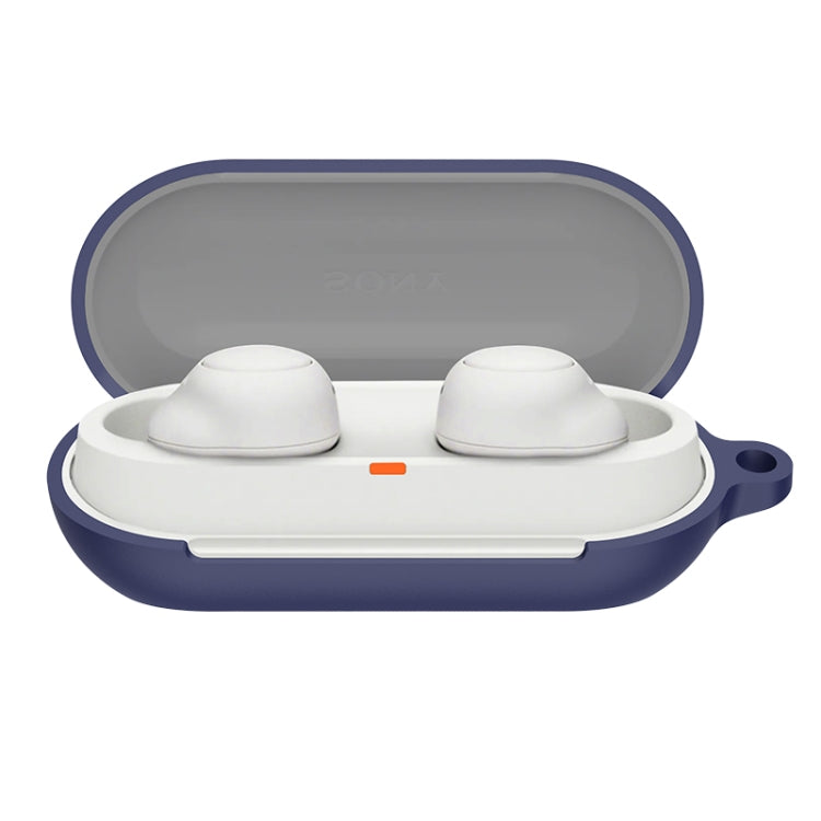 For Sony WF-C700N Bluetooth Earphone Silicone Protective Case(Dark Blue)