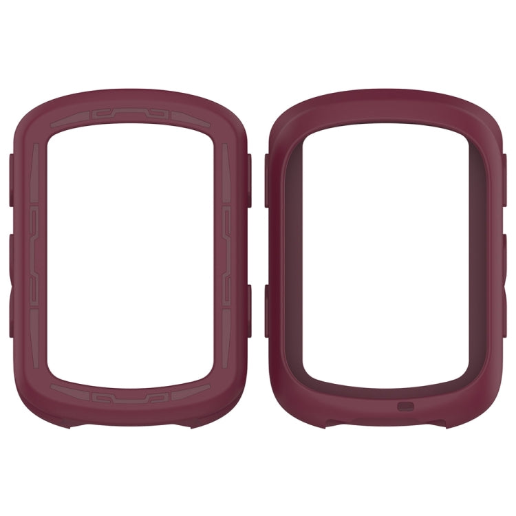For Garmin Edge 840 / Edge 540 Stopwatch Armor Silicone Protective Case(Wine Red)