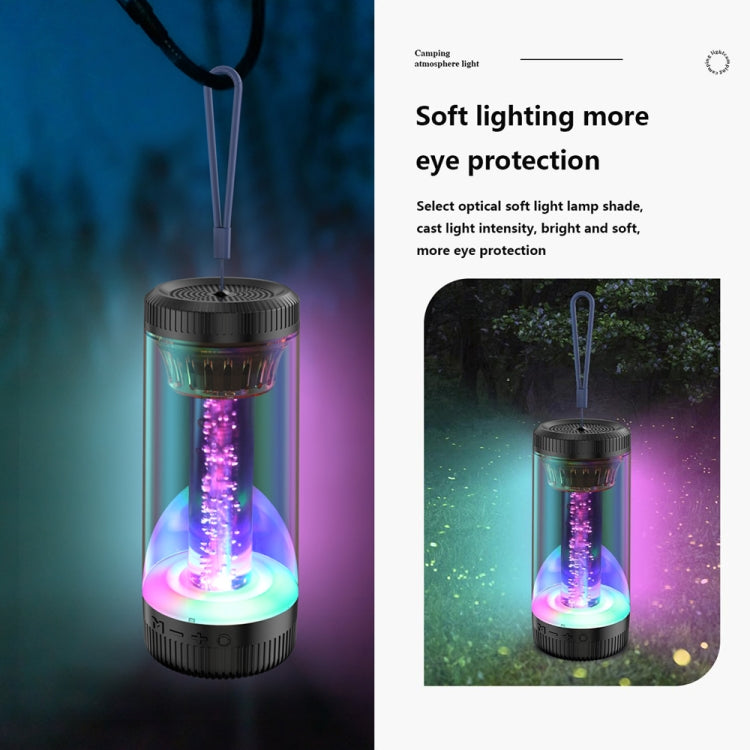 Z15 Portable RGB Atmosphere Light Outdoor Wireless Bluetooth Speaker(Black)