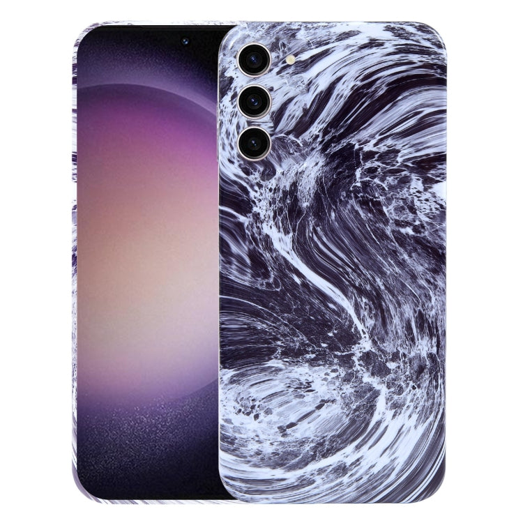 For Samsung Galaxy S23 5G Marble Pattern Phone Case(Black White)