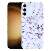 For Samsung Galaxy S23+ 5G Marble Pattern Phone Case(Red White)