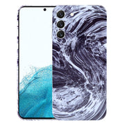 For Samsung Galaxy S22 5G Marble Pattern Phone Case(Black White)