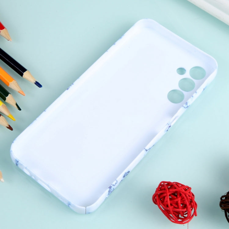 For Samsung Galaxy S22 5G Marble Pattern Phone Case(Blue White)
