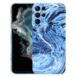 For Samsung Galaxy S22 Ultra 5G Marble Pattern Phone Case(Navy Blue White) - free shipping - PMC TechLife - Order now!