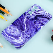 For Samsung Galaxy S22 Ultra 5G Marble Pattern Phone Case(Purple White)