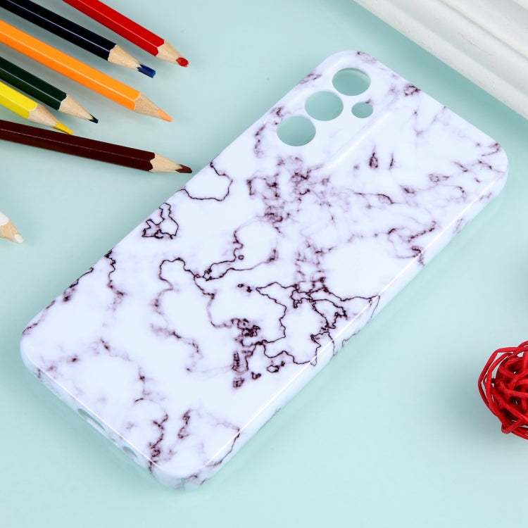For Samsung Galaxy S22 Ultra 5G Marble Pattern Phone Case(Red White)