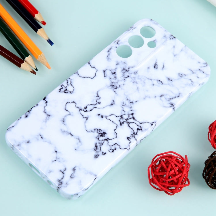 For Samsung Galaxy A14 Marble Pattern Phone Case(Green White)