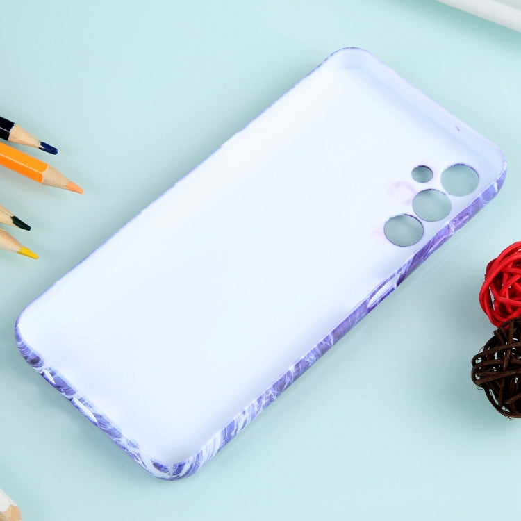 For Samsung Galaxy A14 Marble Pattern Phone Case(Purple White)