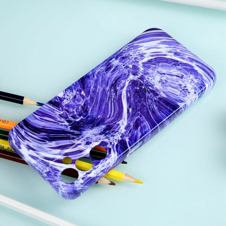 For Samsung Galaxy A14 Marble Pattern Phone Case(Purple White)