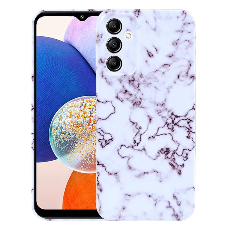 For Samsung Galaxy A14 Marble Pattern Phone Case(Red White)