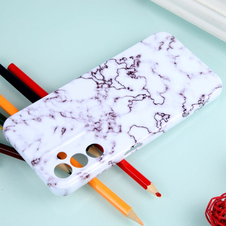 For Samsung Galaxy A14 Marble Pattern Phone Case(Red White)