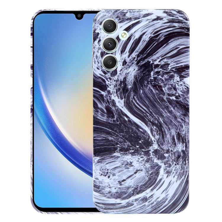 For Samsung Galaxy A34 Marble Pattern Phone Case(Black White)