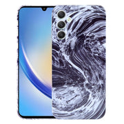 For Samsung Galaxy A34 Marble Pattern Phone Case(Black White)