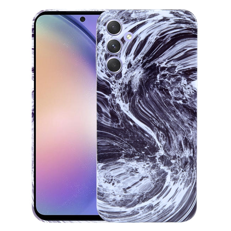 For Samsung Galaxy A54 Marble Pattern Phone Case(Black White)