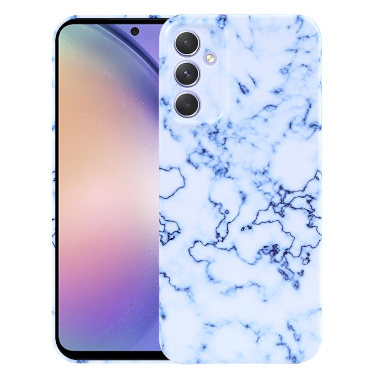 For Samsung Galaxy A54 Marble Pattern Phone Case(Blue White)