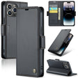 For iPhone 14 Pro Max CaseMe 023 Butterfly Buckle Litchi Texture RFID Anti-theft Leather Phone Case(Black) - iPhone 14 Pro Max Cases by CaseMe | Online Shopping South Africa | PMC TechLife | Buy Now Pay Later Mobicred