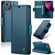 For iPhone 13 mini CaseMe 023 Butterfly Buckle Litchi Texture RFID Anti-theft Leather Phone Case(Blue) - iPhone 13 mini Cases by CaseMe | Online Shopping South Africa | PMC TechLife | Buy Now Pay Later Mobicred
