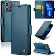 For iPhone 13 Pro CaseMe 023 Butterfly Buckle Litchi Texture RFID Anti-theft Leather Phone Case(Blue) - iPhone 13 Pro Cases by CaseMe | Online Shopping South Africa | PMC TechLife