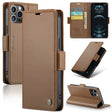 For iPhone 12 Pro Max CaseMe 023 Butterfly Buckle Litchi Texture RFID Anti-theft Leather Phone Case(Brown) - iPhone 12 Pro Max Cases by CaseMe | Online Shopping South Africa | PMC TechLife | Buy Now Pay Later Mobicred