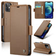 For iPhone 12 mini CaseMe 023 Butterfly Buckle Litchi Texture RFID Anti-theft Leather Phone Case(Brown) - iPhone 12 mini Cases by CaseMe | Online Shopping South Africa | PMC TechLife | Buy Now Pay Later Mobicred