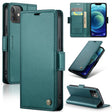 For iPhone 12 mini CaseMe 023 Butterfly Buckle Litchi Texture RFID Anti-theft Leather Phone Case(Pearly Blue) - iPhone 12 mini Cases by CaseMe | Online Shopping South Africa | PMC TechLife | Buy Now Pay Later Mobicred