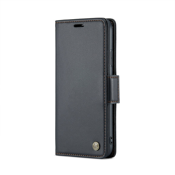 For iPhone 11 Pro CaseMe 023 Butterfly Buckle Litchi Texture RFID Anti-theft Leather Phone Case(Black)