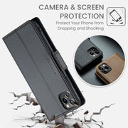 For iPhone 11 Pro CaseMe 023 Butterfly Buckle Litchi Texture RFID Anti-theft Leather Phone Case(Black)