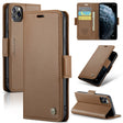 For iPhone 11 Pro Max CaseMe 023 Butterfly Buckle Litchi Texture RFID Anti-theft Leather Phone Case(Brown) - iPhone 11 Pro Max Cases by CaseMe | Online Shopping South Africa | PMC TechLife