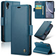 For iPhone XR CaseMe 023 Butterfly Buckle Litchi Texture RFID Anti-theft Leather Phone Case(Blue) - More iPhone Cases by CaseMe | Online Shopping South Africa | PMC TechLife | Buy Now Pay Later Mobicred
