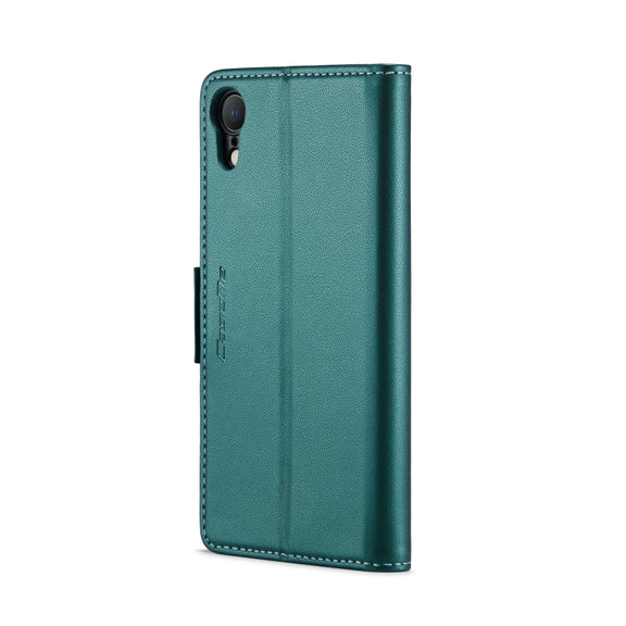 For iPhone XR CaseMe 023 Butterfly Buckle Litchi Texture RFID Anti-theft Leather Phone Case(Pearly Blue)
