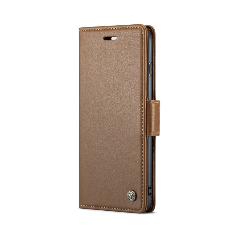 For iPhone 6 Plus/7 Plus/8 Plus CaseMe 023 Butterfly Buckle Litchi Texture RFID Anti-theft Leather Phone Case(Brown)