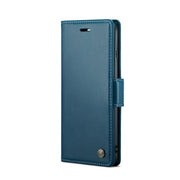 For iPhone 6 Plus/7 Plus/8 Plus CaseMe 023 Butterfly Buckle Litchi Texture RFID Anti-theft Leather Phone Case(Blue)