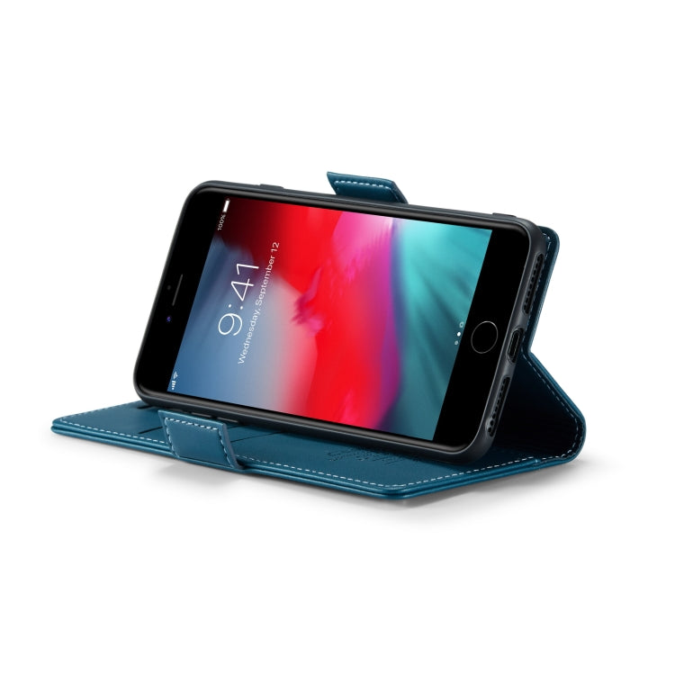 For iPhone 6 Plus/7 Plus/8 Plus CaseMe 023 Butterfly Buckle Litchi Texture RFID Anti-theft Leather Phone Case(Blue)