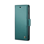 For iPhone 6 Plus/7 Plus/8 Plus CaseMe 023 Butterfly Buckle Litchi Texture RFID Anti-theft Leather Phone Case(Pearly Blue)