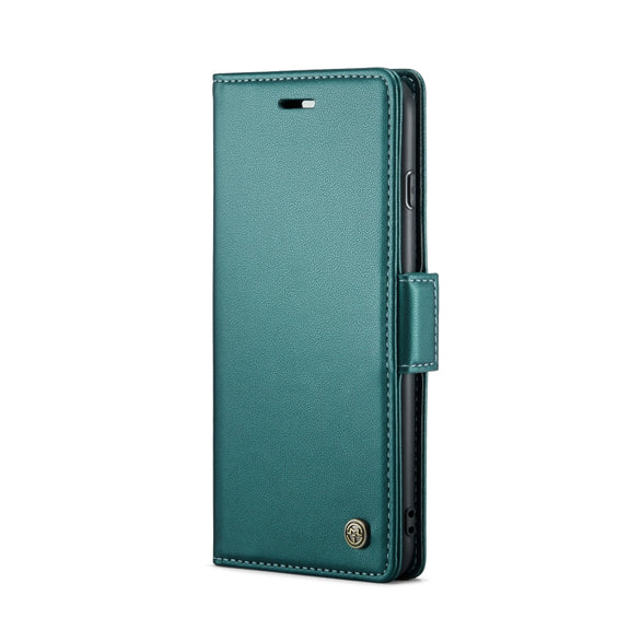 For iPhone 6 Plus/7 Plus/8 Plus CaseMe 023 Butterfly Buckle Litchi Texture RFID Anti-theft Leather Phone Case(Pearly Blue)