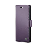 For iPhone 6 Plus/7 Plus/8 Plus CaseMe 023 Butterfly Buckle Litchi Texture RFID Anti-theft Leather Phone Case(Pearly Purple)