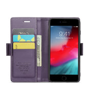 For iPhone 6 Plus/7 Plus/8 Plus CaseMe 023 Butterfly Buckle Litchi Texture RFID Anti-theft Leather Phone Case(Pearly Purple)