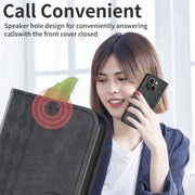 For iPhone 14 Plus Plaid Embossed Leather Phone Case(Black)