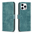 For iPhone 14 Pro Max Plaid Embossed Leather Phone Case(Green) - free shipping - PMC TechLife - Order now!