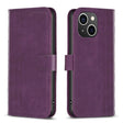 For iPhone 13 Plaid Embossed Leather Phone Case(Purple) - free shipping - PMC TechLife - Order now!