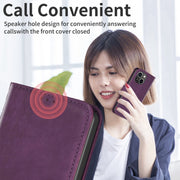 For iPhone 13 Plaid Embossed Leather Phone Case(Purple)