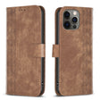 For iPhone 12 / 12 Pro Plaid Embossed Leather Phone Case(Brown) - free shipping - PMC TechLife - Order now!