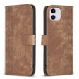 For iPhone 11 Plaid Embossed Leather Phone Case(Brown) - free shipping - PMC TechLife - Order now!