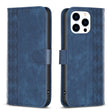 For iPhone 15 Pro Max Plaid Embossed Leather Phone Case(Blue) - free shipping - PMC TechLife - Order now!