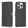 For iPhone 15 Pro Plaid Embossed Leather Phone Case(Black) - free shipping - PMC TechLife - Order now!